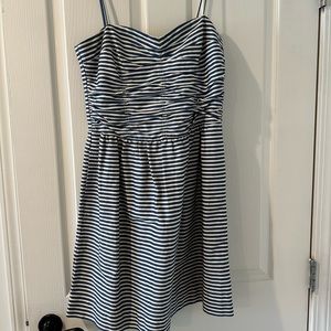 Polo Ralph Lauren navy and white/cream striped dress.